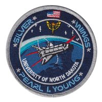 University of North Dakota Silver Wings Pearl I Young Chapter Patch