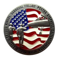 A-10 Demo Team 2022 with Flag Background Challenge Coin