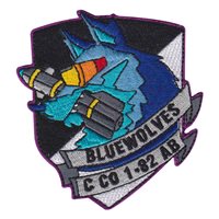 C Co 1-82 CAB Blue Wolves Patch 