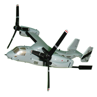 MV-22 VMM-166 Osprey Custom Airplane Model Briefing Sticks