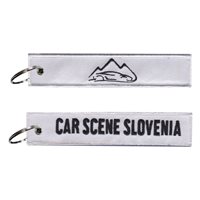 Car Scene Slovenia White Key Flag