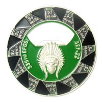 335 EFGS Warpath Bottle Opener Challenge Coin