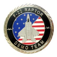 F-22 Demo Team 2022 Silver Challenge Coin