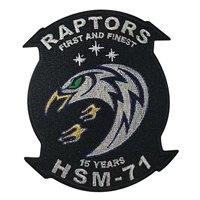 HSM-71 Raptors 15 Years Patch