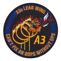 23 WG A-Staff Flaming Hoops Patch