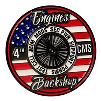 4 CMS Engines Backshop Challenge Coin