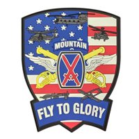 10 CAB Fly to Glory Red Blue PVC Patch