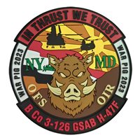 1 PLT B Co 3-126 GSAB H-47F PVC Patch