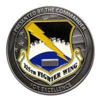 325 FW Checkertail Commander Challenge Coin