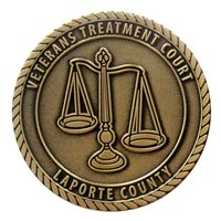 Veterans Treatment Court La Porte County Bronze Challenge Coin