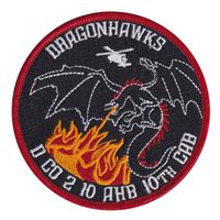 D Co 2-10 AHB 10 CAB Fort Drum Dragonhawks Patch