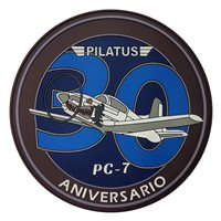 Uruguay Air Force 30th Anniversary Pilatus PC-7 PVC Patch