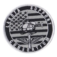 Lakota Support Consortium Black and White Patch