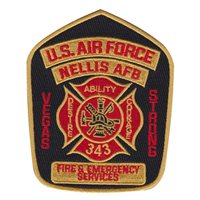 99 CES Fire and Emergency Services Gold Patch