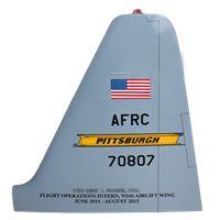 911 AW C-130 Airplane Tail Flash