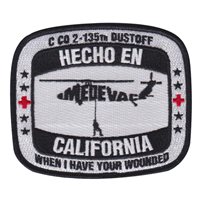 C C0 2-135 AVN REG Dustoff Hecho En California White Patch