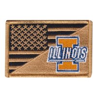 Illinois State University US Flag Tan Patch
