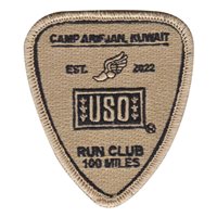 USO Camp Arifjan Run Club 100 Miles Patch 