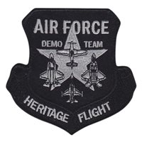 F16 DEMO TEAM ワッペン　シール2枚付き アメリカ空軍 F-16 戦闘機 初飛行 50周年記念 刺繍 パッチ 両面