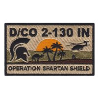 D Co 2-130 IN Operation Spartan Shield Flag Patch