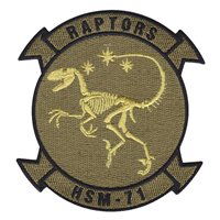 HSM-71 Raptor Skeleton Green Patch