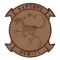 HSM-71 Raptor Skeleton Tan Patch