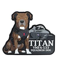 VMFA-533 Titan Squadron Dog PVC Patch