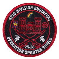 42 ID Division Engineer Operation Spartan Shield Patch