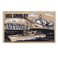 USS Gridley Fire Khaki NWU Type III Patch