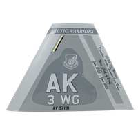 3 WG F-22A Raptor Custom Airplane Tail Flash