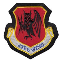 432 WG Evil Owl Patch with Leather