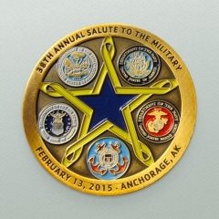 38th Annual Salute To The Military Anchorage, Alaska Gold Challenge Coin