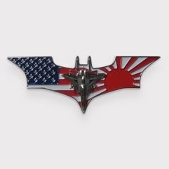 Batman Shaped USA Flag and Fighter Jet Challenge Coin