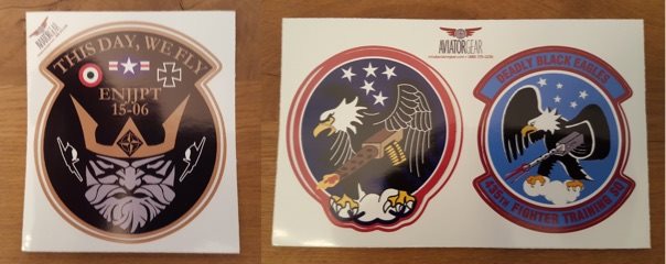 Aviator Gear Custom Zap Stickers
