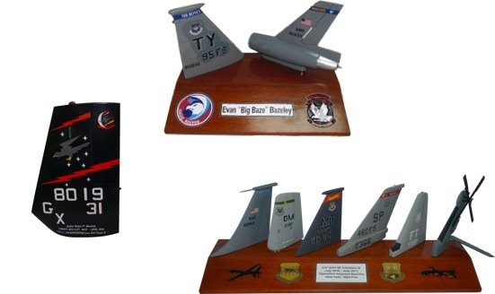 Aviator Gear Custom Desktop Airplane Tail Flash Plaques