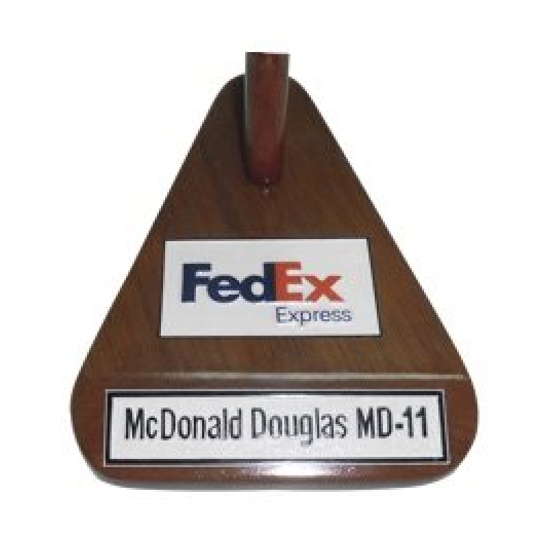 Up close image of standard wooden model stand